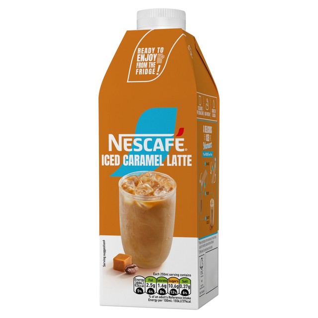 Nescafe Iced Coffee Caramel Latte 750ml, imported from the UK
