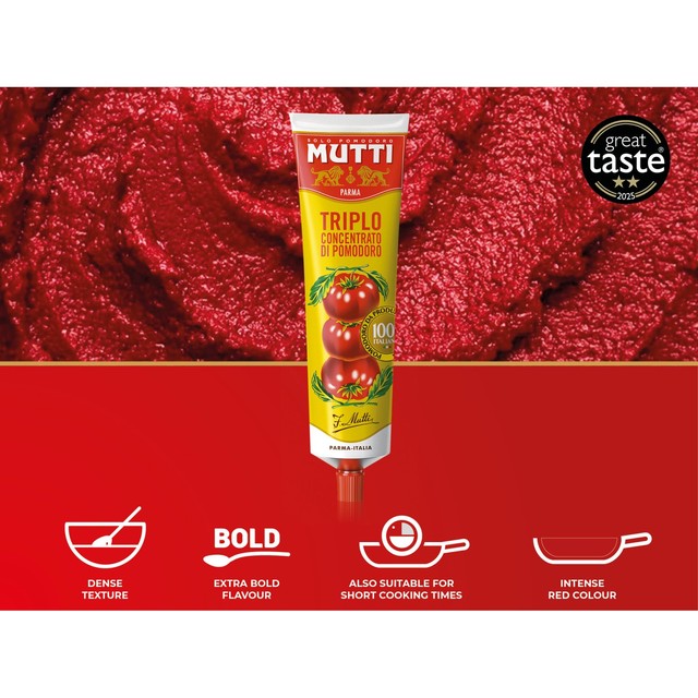 Mutti Triple Concentrate Italian Tomato Puree 200g, imported from the UK