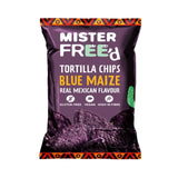 Mister Free'd blue maize tortilla chips 135g, imported from the UK