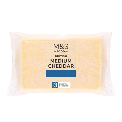 M&S M&S British Medium Cheddar Cheese 350g- Buy online at McGrocer