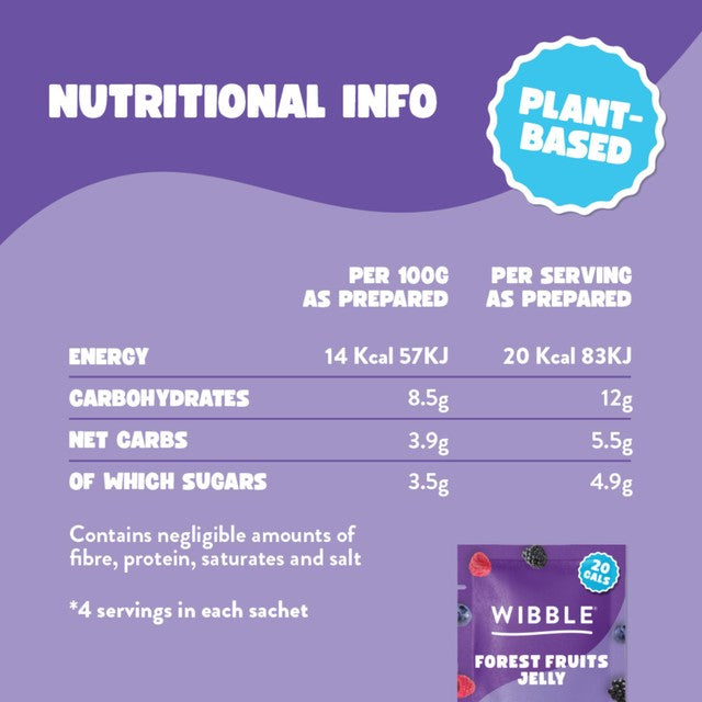 Wibble Forest Fruits Jelly Crystals 57g (British brand)