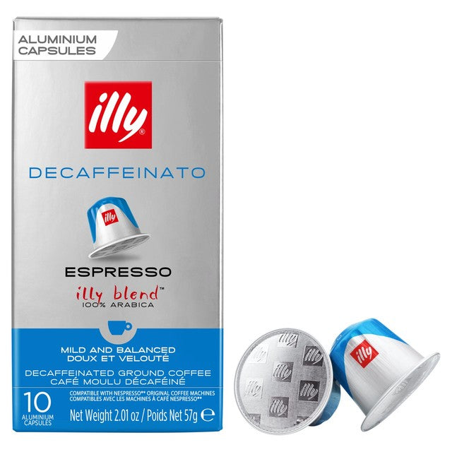 Illy decaffeinated espresso coffee capsules 10 pack, UK version