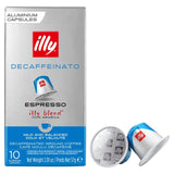 Illy decaffeinated espresso coffee capsules 10 pack, UK version