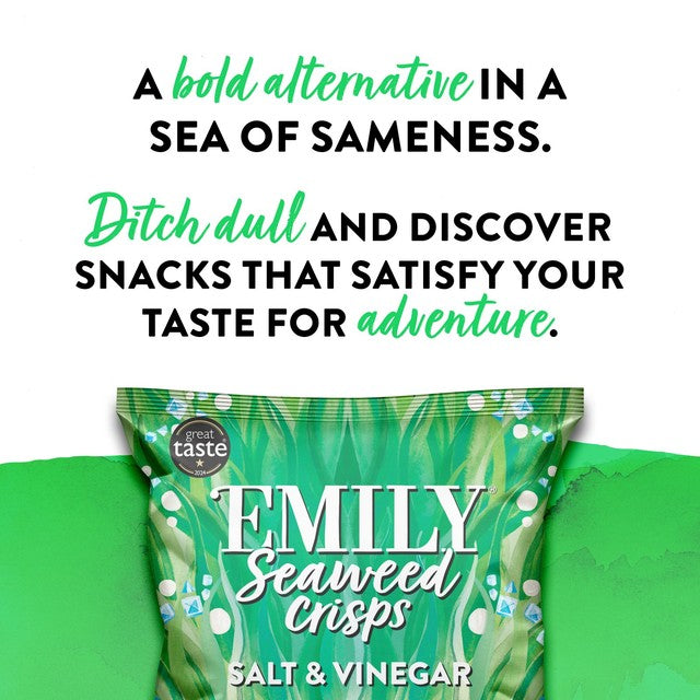 Emily Seaweed Crisps Salt & Vinegar 18g - British product
