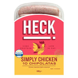 Heck Simply Chicken 10 salchichas de pollo Chipolatas 340g