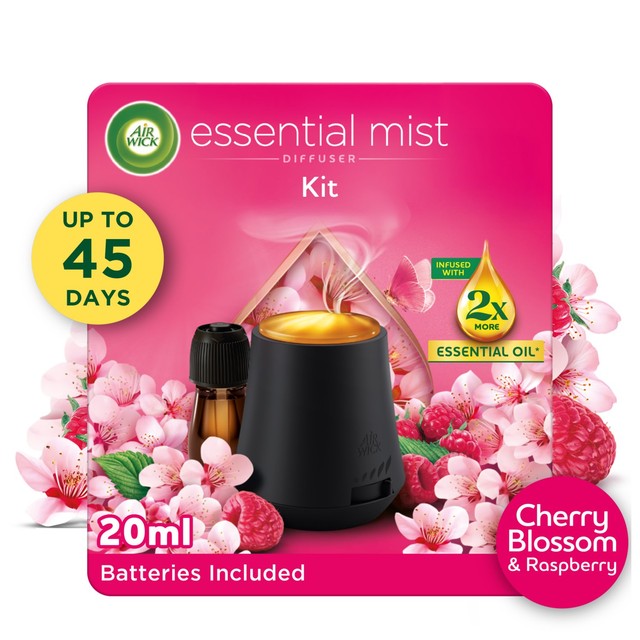 Airwick Cherry Blossom & Raspberry essential mist kit, UK version