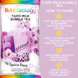Bubbleology Taro Milk Bubble Tea with Tapioca Pearls 80g - British product