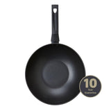 M&S Prestige 9× Tougher Aluminium Non-Stick All Hob Wok 29cm- Buy online at McGrocer