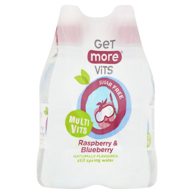 Get More Vits Raspberry Blueberry multivitamin drink 4x330ml, UK version