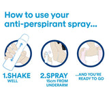Vaseline Active Fresh anti-perspirant deodorant spray 250ml (British brand)
