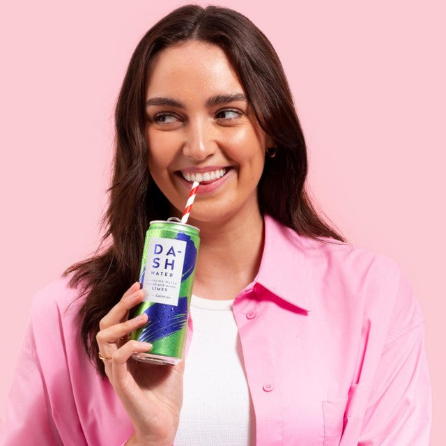 DASH Lime Infused Sparkling Water 12 x 330ml - British product