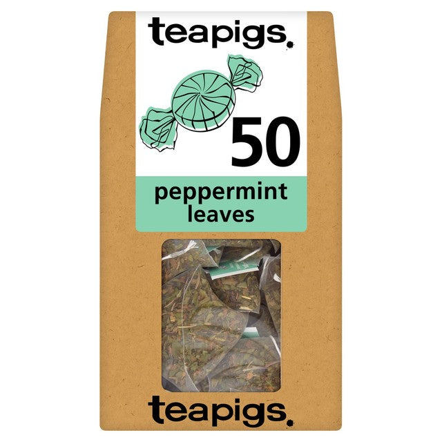 Teapigs peppermint leaves herbal tea bags 50 per pack (British brand)