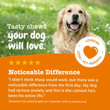 Zesty Paws calming dog chews turkey flavour, imported from the UK