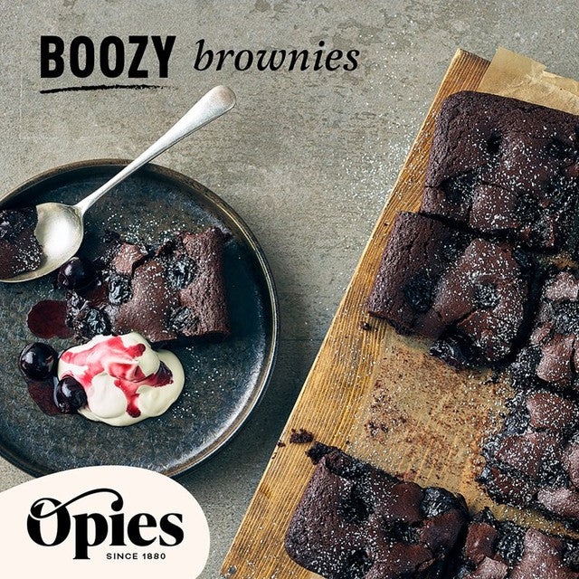Opies black cherries & kirsch preserved fruit 370g, imported from the UK