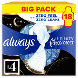 M&S Always Infinity FlexProtect Night Extra Overnight Sanitary Pads Size 4 Value Pack 18 Count- Buy online at McGrocer