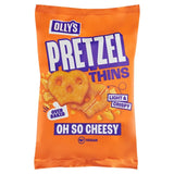 Olly's Cheesy Pretzel Thins 140g, imported from the UK