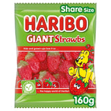 M&S Haribo Giant Strawbs Vegetarian Chewy Sweets 160g- Buy online at McGrocer