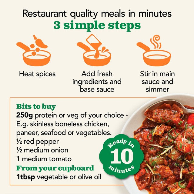 The Spice Tailor Spicy Bengali Jalfrezi curry sauce kit 300g (British brand)