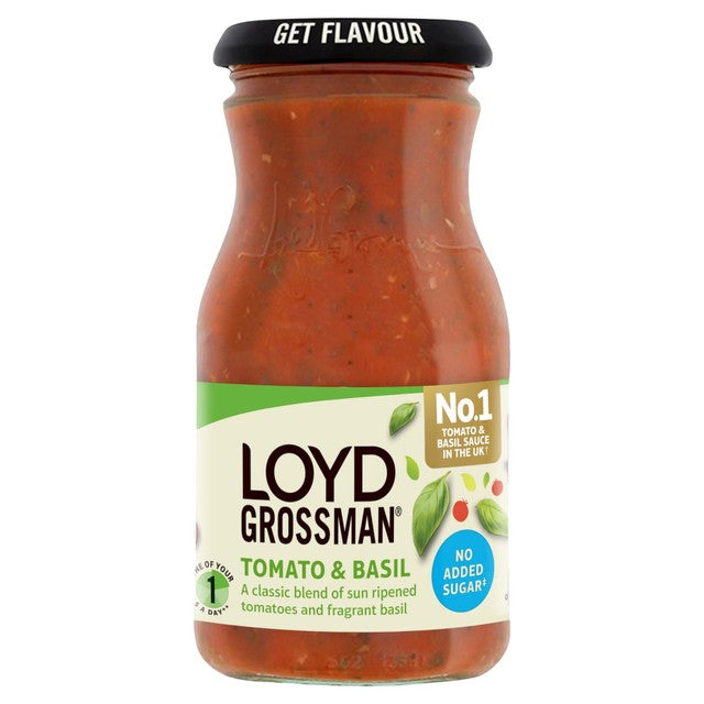 Loyd Grossman Tomato & Basil Pasta Sauce 350g, UK version