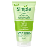 Simple facial gel wash for sensitive skin 150ml (British brand)