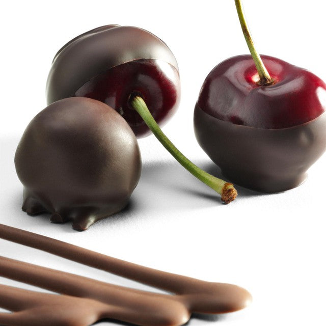 Hotel Chocolat kirsch cherries in milk and dark chocolate 150g, UK version