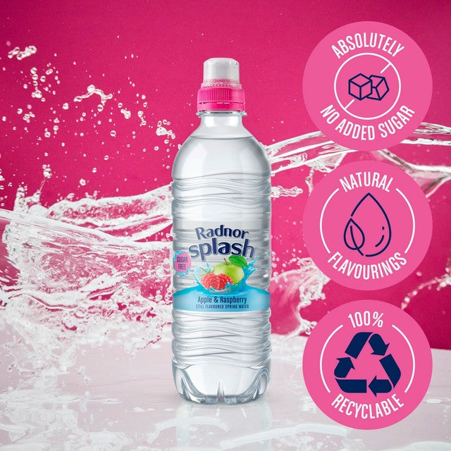 Radnor apple raspberry flavoured water 6x500ml, imported from the UK