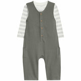M&S baby dungaree set khaki 12-18 months, imported from the UK