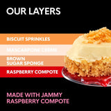 Gu sponge cake pots with raspberry compote 2x74g - British product