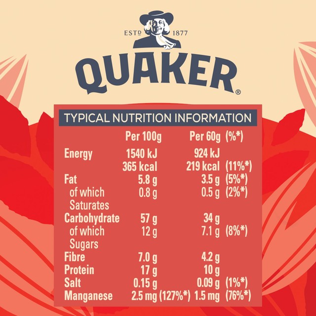Quaker original porridge pot 60g, imported from the UK