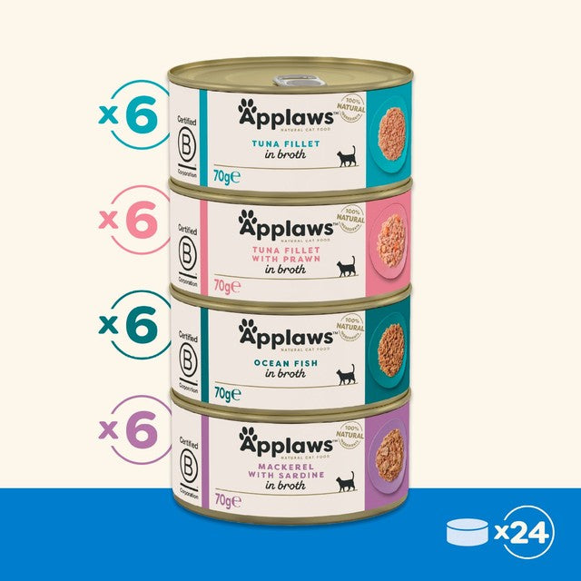 Applaws cat food fish selection multipack 24x70g - British product