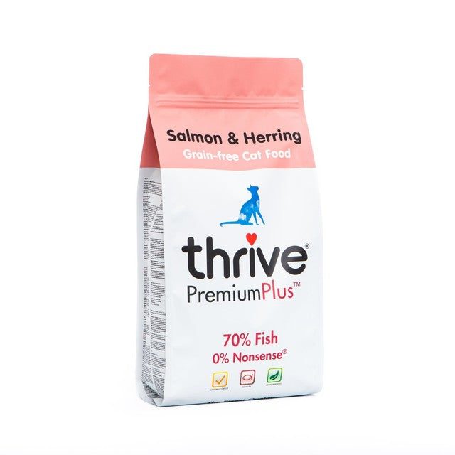 Thrive dry cat food Salmon & Herring 1.5kg (British brand)