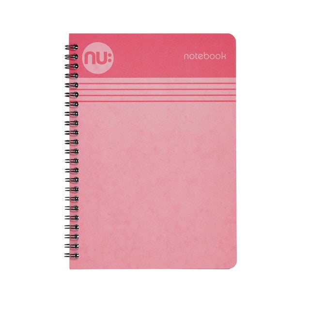 Nuco pink pastel A4 wiro-bound notebook 110 pages, imported from the UK