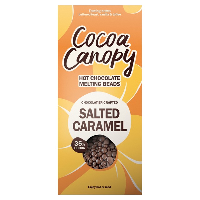 Cocoa Canopy salted caramel hot chocolate beads 225g - British product