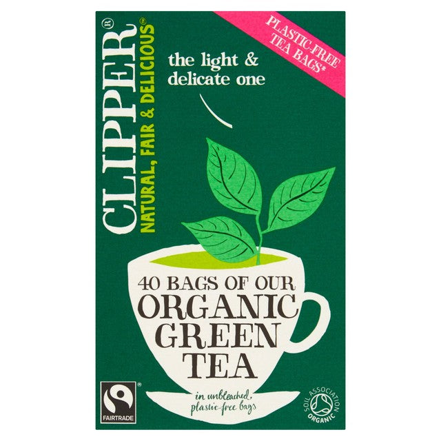 Clipper Organic Fairtrade Green Tea 40 Bags - British product