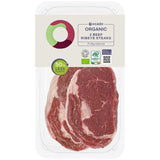 Ocado Bio-Rinder-Rumpsteaks 425g, importiert aus Großbritannien