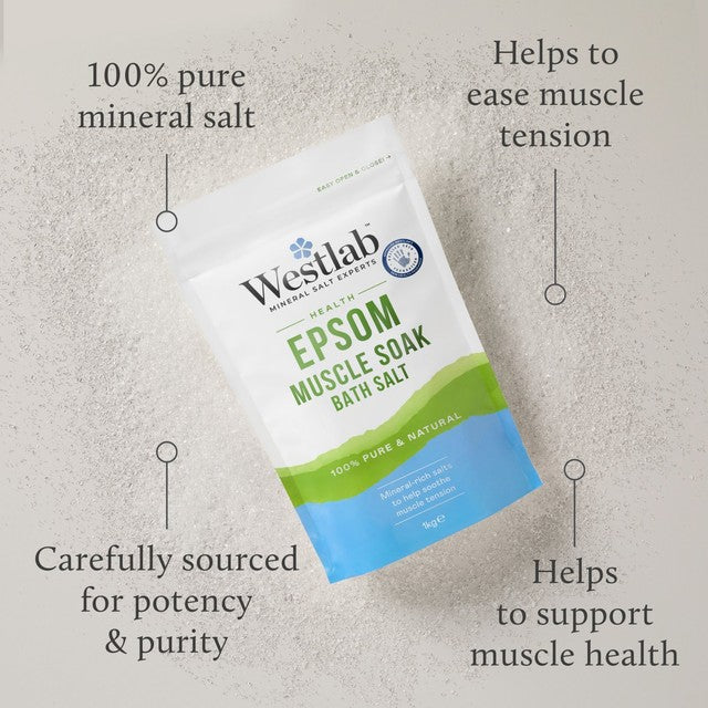 Westlab Epsom Bath Salts 1kg (British brand)