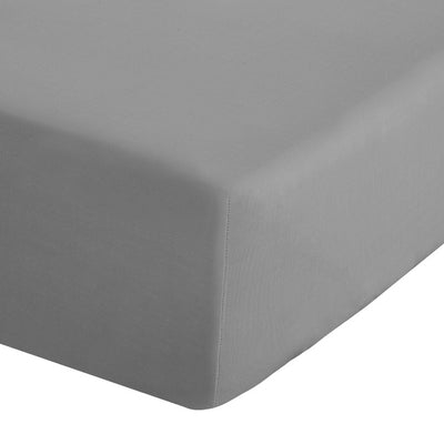 M&S Catherine Lansfield Easy Iron Percale Double Fitted Sheet Grey- Buy online at McGrocer