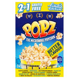 Popz butter microwave popcorn 3 x 90g, imported from the UK