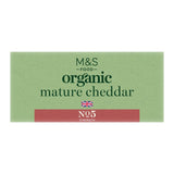 M&S organic British mature cheddar cheese 350g, imported from the UK