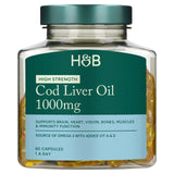M&S Holland & Barrett High Strength Pure Cod Liver Oil 1000mg Capsules 60 Pack- Buy online at McGrocer