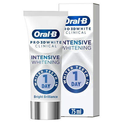 M&S Oral-B 3D White Clinical Intensive Whitening Mint Fusion Toothpaste 75ml - Achetez en ligne sur McGrocer