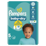 Pampers Baby-Dry nappies size 5 (11-16kg), imported from the UK