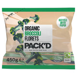 PACK'D Organic Broccoli Florets Frozen Vegetables 450g