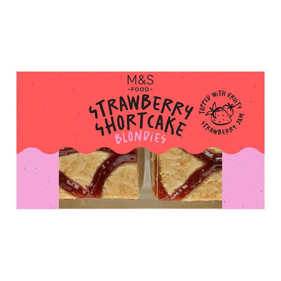 M&S M&S Strawberry Shortcake Blondie Dessert Bar 185g- Buy online at McGrocer
