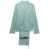 M&S women's cotton modal pyjama set in green, size M, imported from the UK