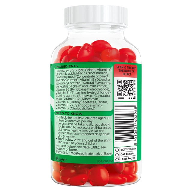 Berocca cherry vitamin gummies 60 pack - British product