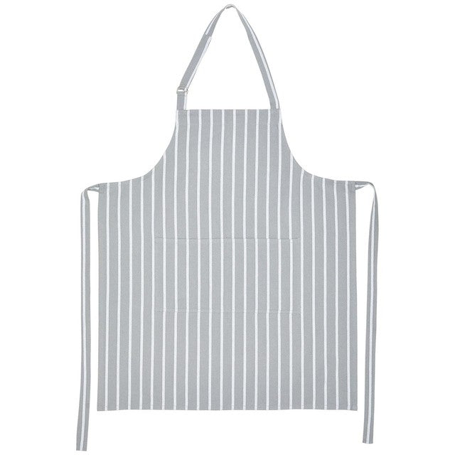 M&S pure cotton striped apron one size grey, imported from the UK