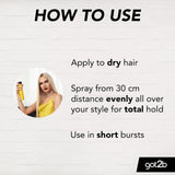 Schwarzkopf got2b Glued Blasting Freeze Spray hairspray 300ml (British brand)