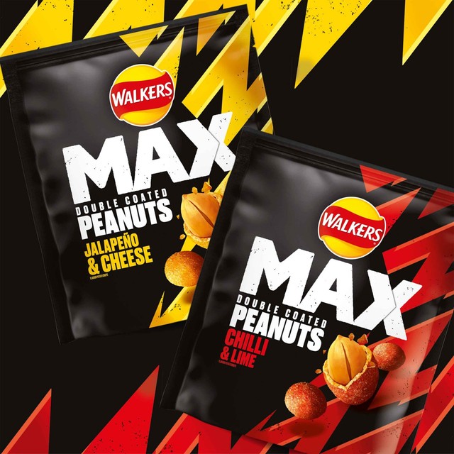 Walkers Max jalapeno and cheese flavour coated peanuts 175g (British brand)