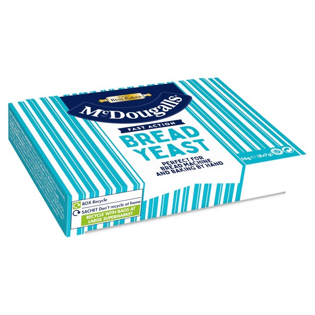 McDougalls bread yeast sachets 8 x 7g, imported from the UK